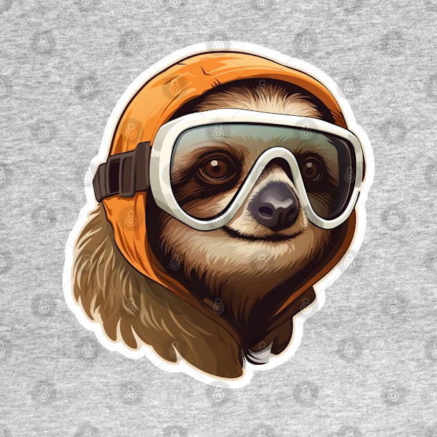 Sloth Wearing Ski Goggles by VelvetRoom